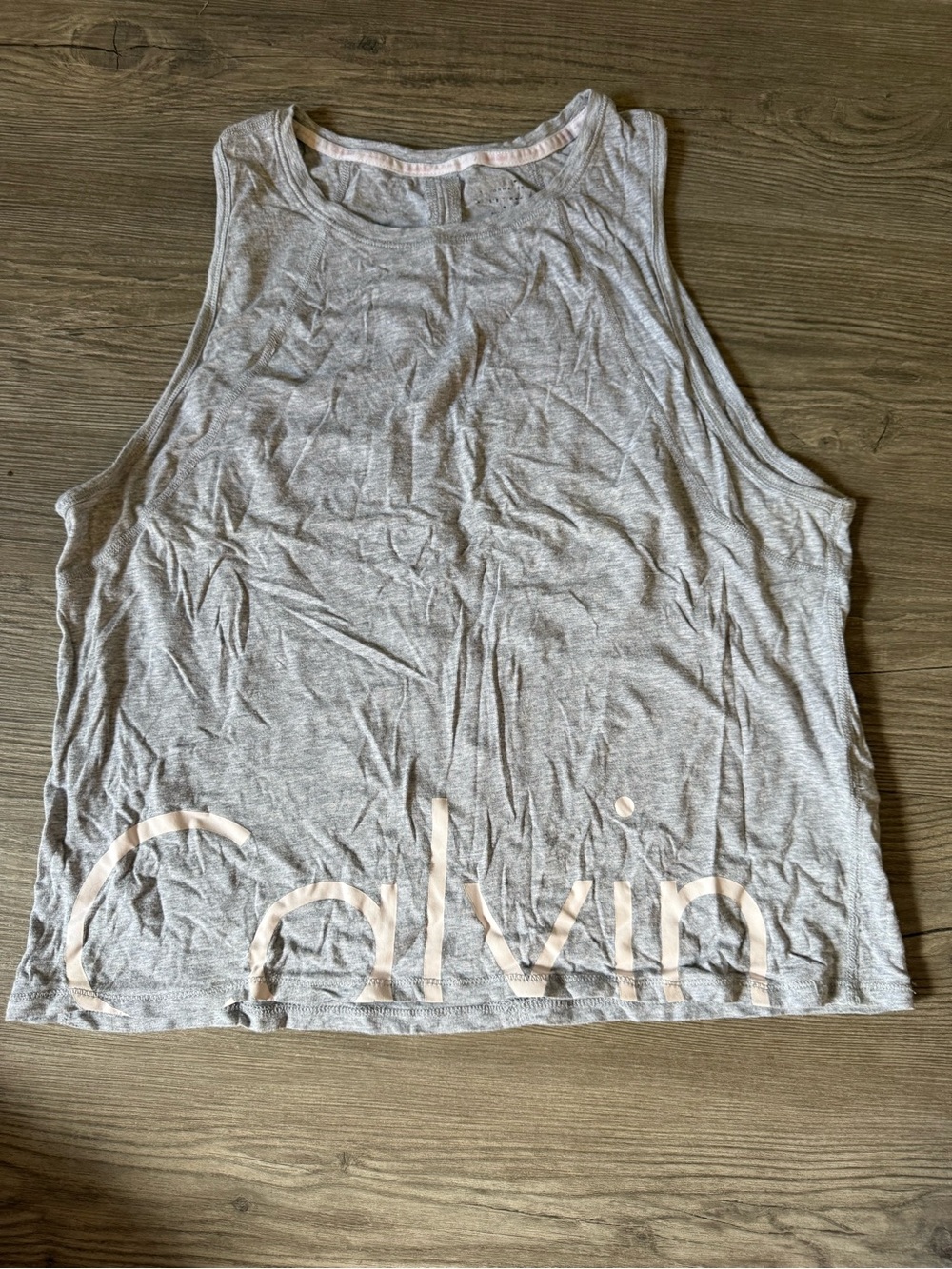 Calvin Klein Light Gray Tank with Pale Trim